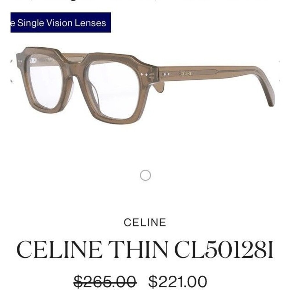 Celine C1501281 Eyeglasses Tortoiseshell Geometric & Case NEW box Eye Glasses - Picture 8 of 10